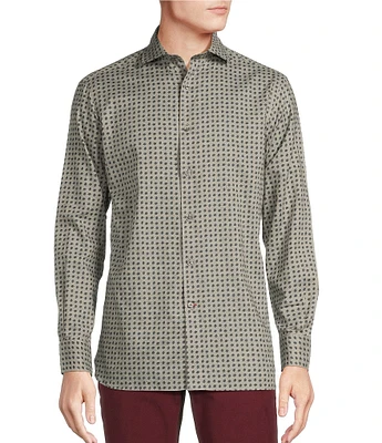 Cremieux Blue Label Chamonix Collection Medallion Print Long Sleeve Woven Shirt