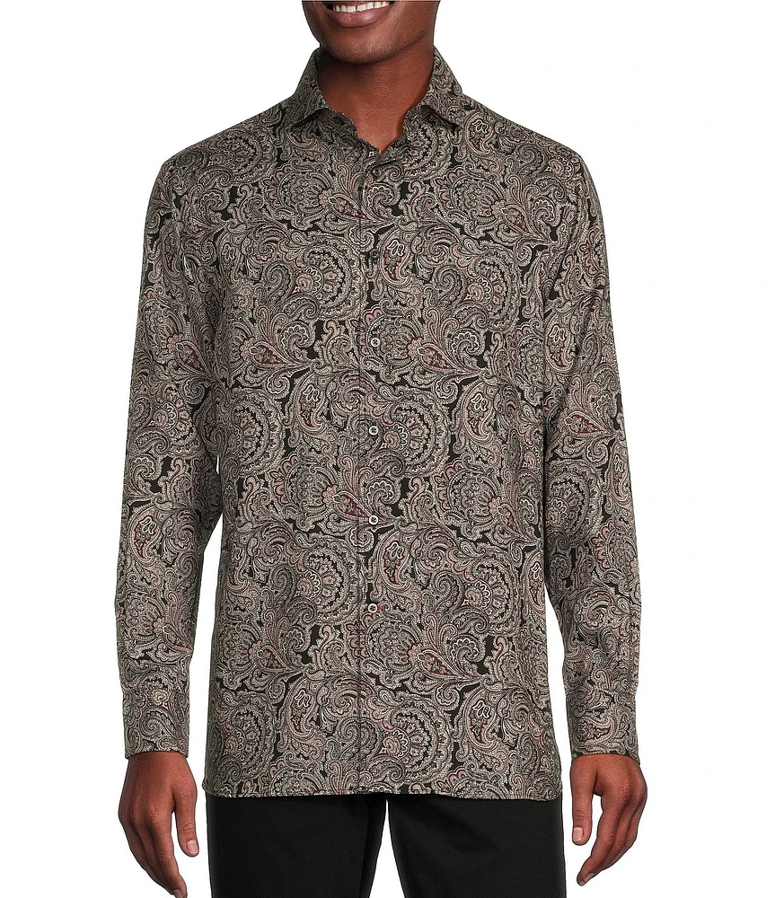 Cremieux Blue Label Chamonix Collection Paisley Long Sleeve Woven Shirt