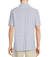 Cremieux Blue Label Check Knit Oxford Short Sleeve Woven Shirt