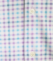 Cremieux Blue Label Check Knit Oxford Short Sleeve Woven Shirt