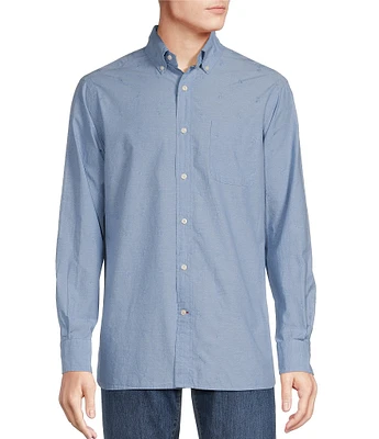 Cremieux Blue Label Chuck Jacquard Oxford Long Sleeve Woven Shirt