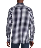 Cremieux Blue Label Classic Fit Capri Washed Gingham Poplin Long Sleeve Woven Shirt