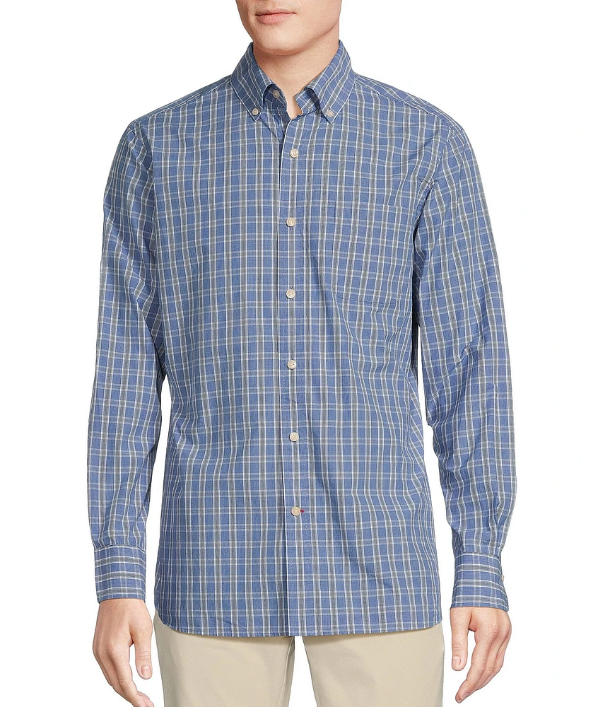 Cremieux Blue Label Classic Fit Capri Washed Plaid Poplin Long Sleeve Woven Shirt