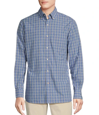 Cremieux Blue Label Classic Fit Capri Washed Plaid Poplin Long Sleeve Woven Shirt