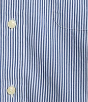 Cremieux Blue Label Classic Fit Capri Washed Mini Stripe Poplin Long Sleeve Woven Shirt