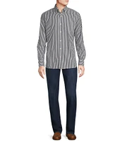 Cremieux Blue Label Classic Fit Capri Washed Stripe Poplin Long Sleeve Woven Shirt