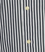 Cremieux Blue Label Classic Fit Capri Washed Stripe Poplin Long Sleeve Woven Shirt