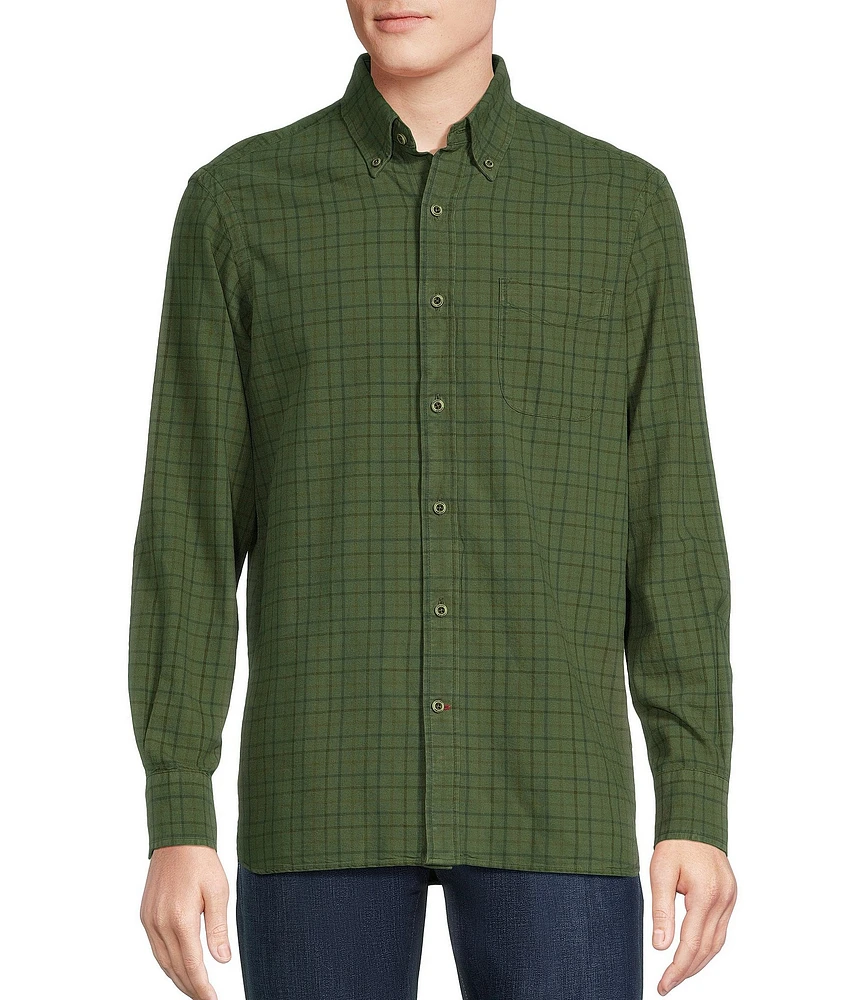 Cremieux Blue Label Classic Fit Plaid Oxford Long Sleeve Woven Shirt