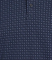 Cremieux Blue Label Classic Fit Pique Geo Print Short Sleeve Polo Shirt