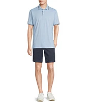 Cremieux Blue Label Classic Fit Pique Geo Printed Short Sleeve Polo Shirt