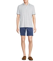 Cremieux Blue Label Classic Fit Pique Geo Printed Short Sleeve Polo Shirt