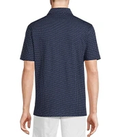 Cremieux Blue Label Classic Fit Stretch Jersey Geo Print Polo Shirt