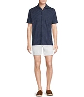 Cremieux Blue Label Classic Fit Stretch Jersey Geo Print Polo Shirt