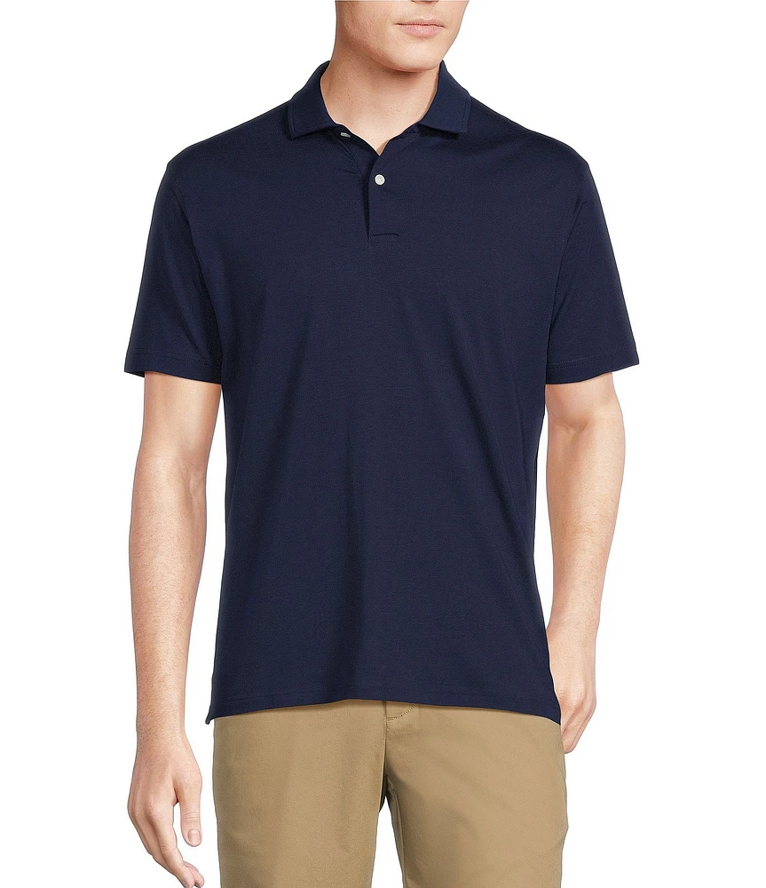 Cremieux Blue Label Classic Fit Stretch Jersey Solid Short Sleeve Polo Shirt