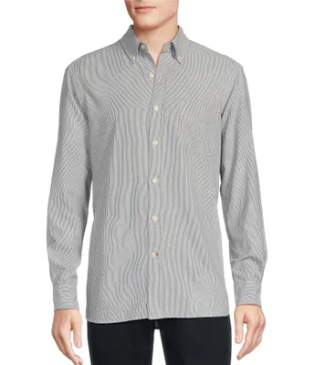 Cremieux Blue Label Classic Fit Striped Oxford Long Sleeve Woven Shirt