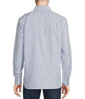 Cremieux Blue Label Classic Fit Vertical Stripe Oxford Long Sleeve Woven Shirt