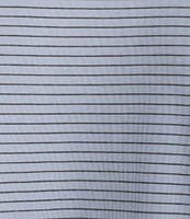 Cremieux Blue Label Cotton Interlock Striped Short Sleeve Polo Shirt