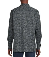 Cremieux Blue Label Down East Collection Paisley Print Long Sleeve Woven Shirt