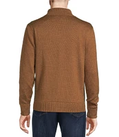 Cremieux Blue Label Down East Collection Patchwork Full-Zip Wool Sweater