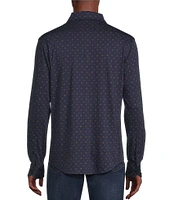 Cremieux Blue Label Down East Collection Printed Coatfront Knit Shirt