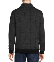 Cremieux Blue Label Down East Collection Windowpane Shawl Pullover