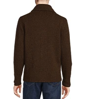 Cremieux Blue Label Down East Collection Wool Varsity Cardigan