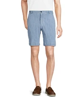 Cremieux Blue Label Flat Front Madison Chambray Denim 9#double; Inseam Shorts