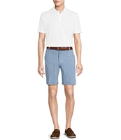 Cremieux Blue Label Flat Front Madison Chambray Denim 9#double; Inseam Shorts