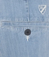 Cremieux Blue Label Flat Front Madison Chambray Denim 9#double; Inseam Shorts