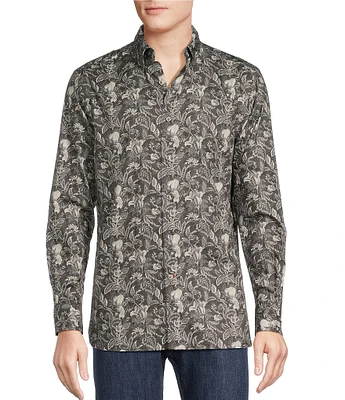 Cremieux Blue Label Floral Print Long Sleeve Woven Shirt