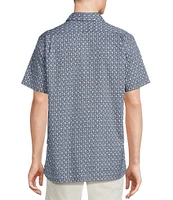 Cremieux Blue Label Floral Vine Print Short Sleeve Woven Shirt