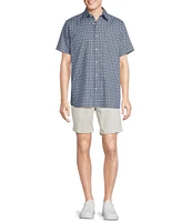 Cremieux Blue Label Floral Vine Print Short Sleeve Woven Shirt
