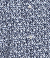 Cremieux Blue Label Floral Vine Print Short Sleeve Woven Shirt