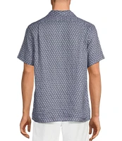 Cremieux Blue Label French Linen Collection Printed Short Sleeve Woven Camp Shirt