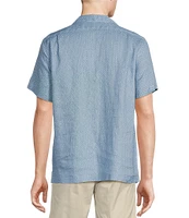 Cremieux Blue Label French Linen Collection Trellis Print Short Sleeve Woven Camp Shirt