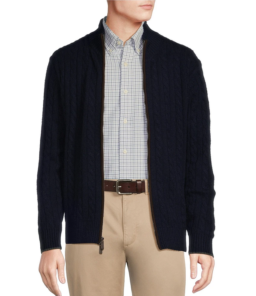 Cremieux Blue Label Full-Zip Cashmere Sweater