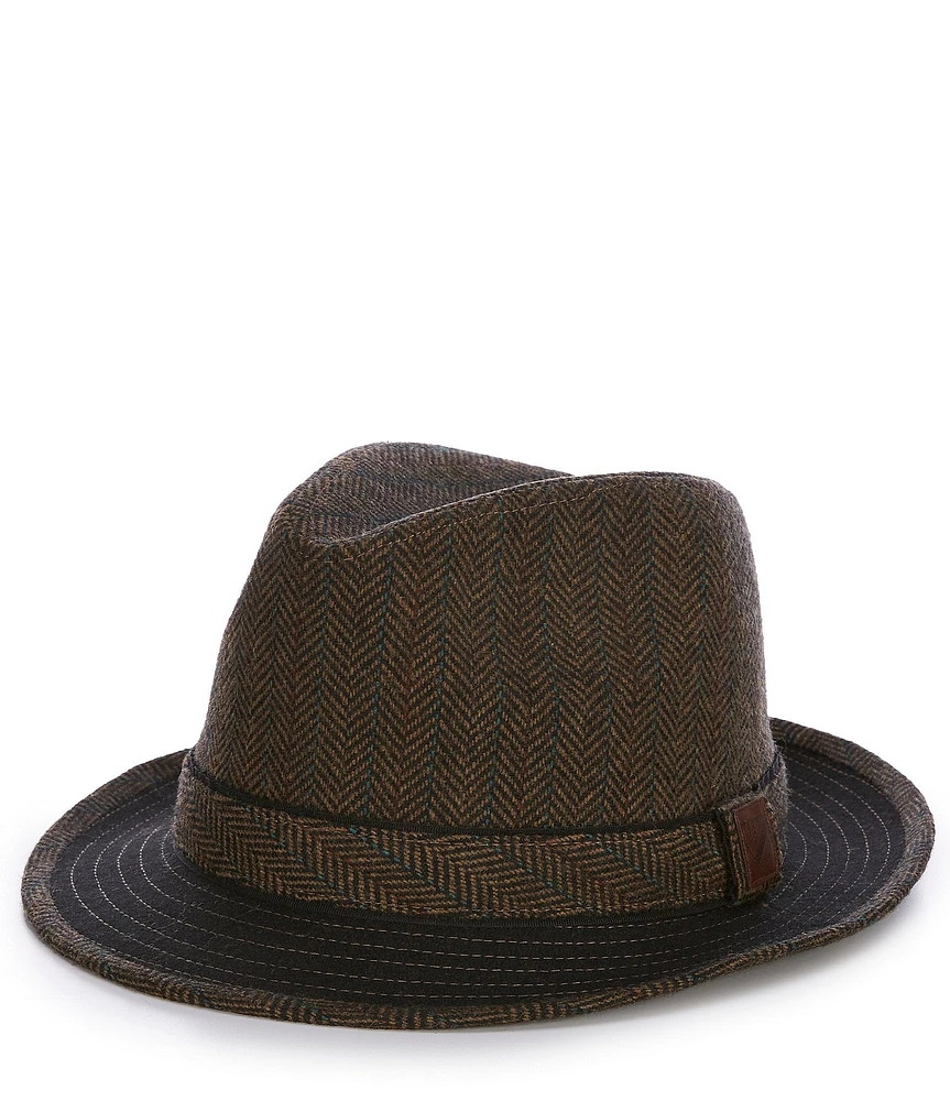 Cremieux Blue Label Herringbone Fedora Hat