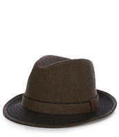 Cremieux Blue Label Herringbone Fedora Hat