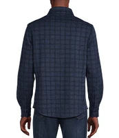 Cremieux Blue Label Jacquard Coatfront Knit Shirt