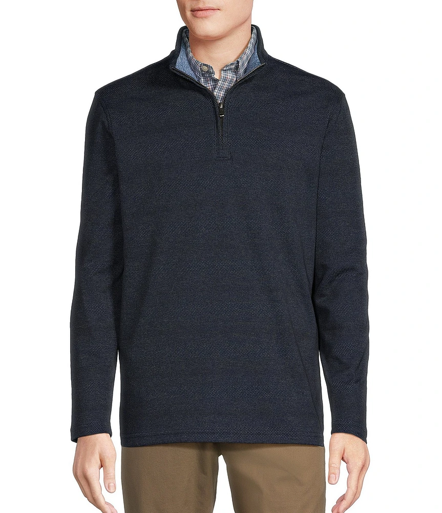 Cremieux Blue Label Jacquard Quarter-Zip Pullover