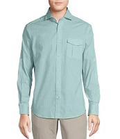 Cremieux Blue Label Key West Collection Solid Long Sleeve Woven Shirt