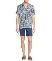 Cremieux Blue Label Leaf Print Short Sleeve Woven Camp Shirt