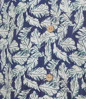 Cremieux Blue Label Leaf Print Short Sleeve Woven Camp Shirt