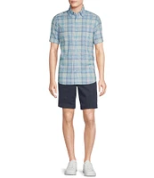 Cremieux Blue Label Lightweight Oxford Bright Plaid Short Sleeve Woven Shirt