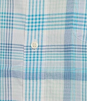 Cremieux Blue Label Lightweight Oxford Bright Plaid Short Sleeve Woven Shirt