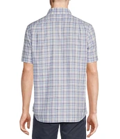 Cremieux Blue Label Lightweight Oxford Plaid Short Sleeve Woven Shirt