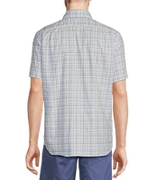 Cremieux Blue Label Lightweight Oxford Plaid Short Sleeve Woven Shirt