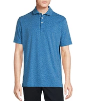 Cremieux Blue Label Lightweight Pique Printed Short Sleeve Polo Shirt