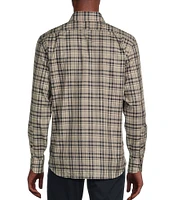 Cremieux Blue Label Long Sleeve Button Down Mid Plaid Heather Twill Woven Shirt