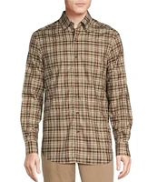 Cremieux Blue Label Long Sleeve Button Down Mid Plaid Heather Twill Woven Shirt